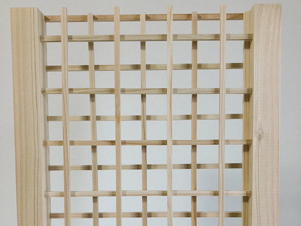 A timber lattice screen prototype