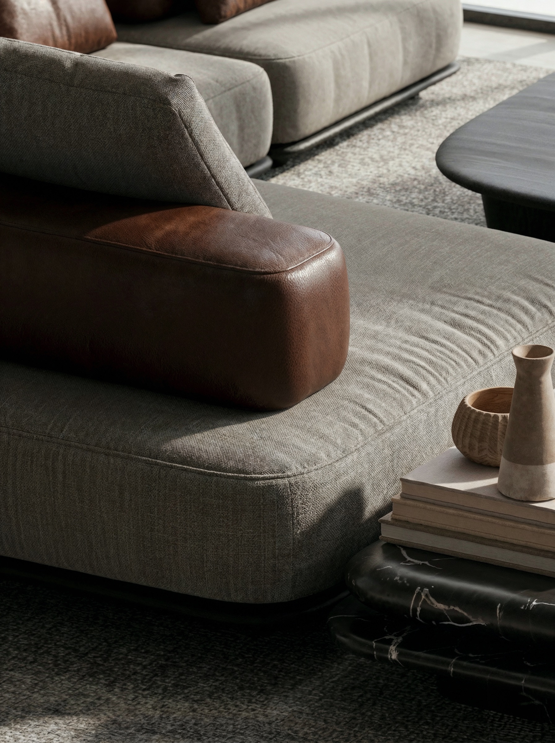 Sora sofa lifestyle, seen from behind