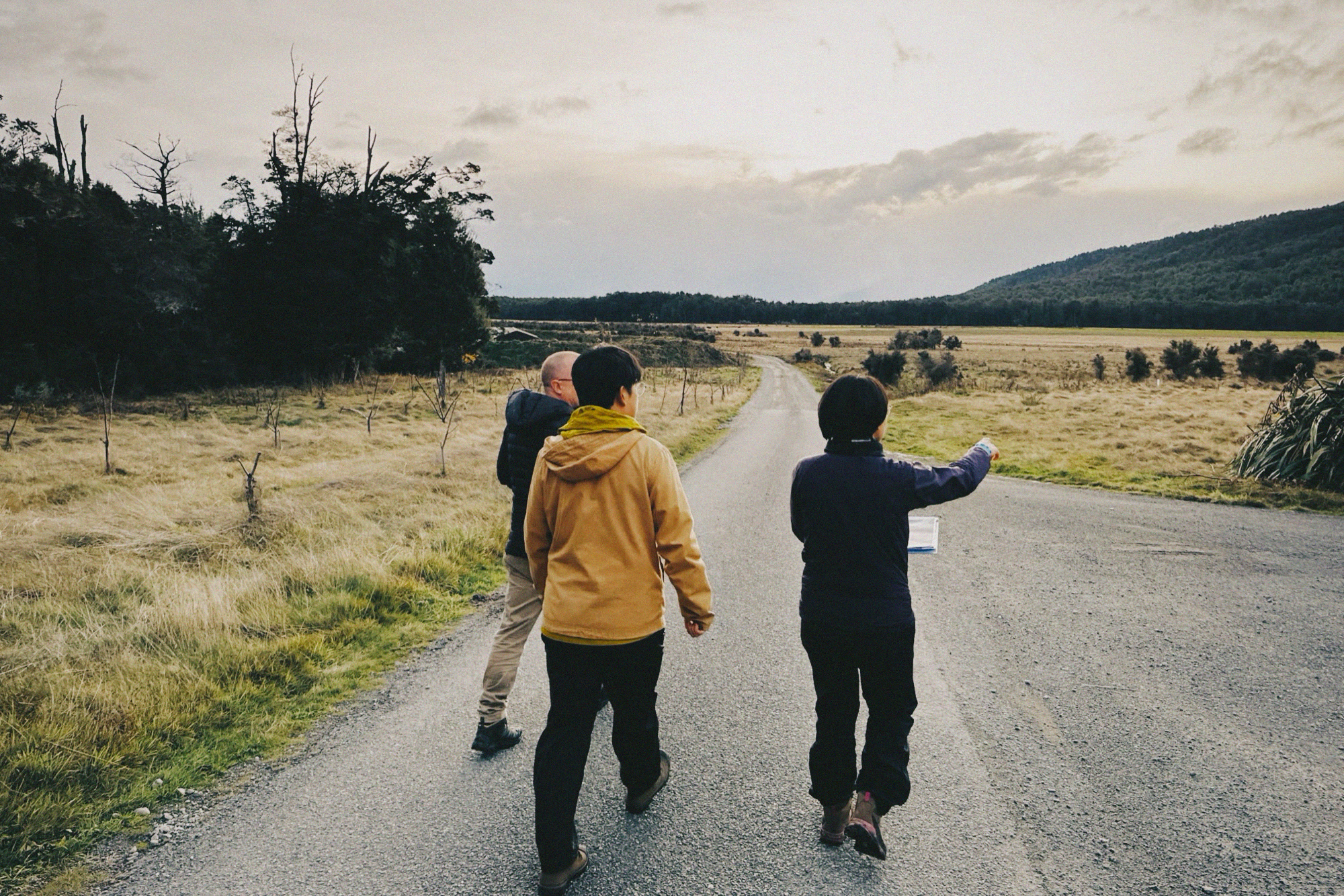 Kuukan team walking a project site