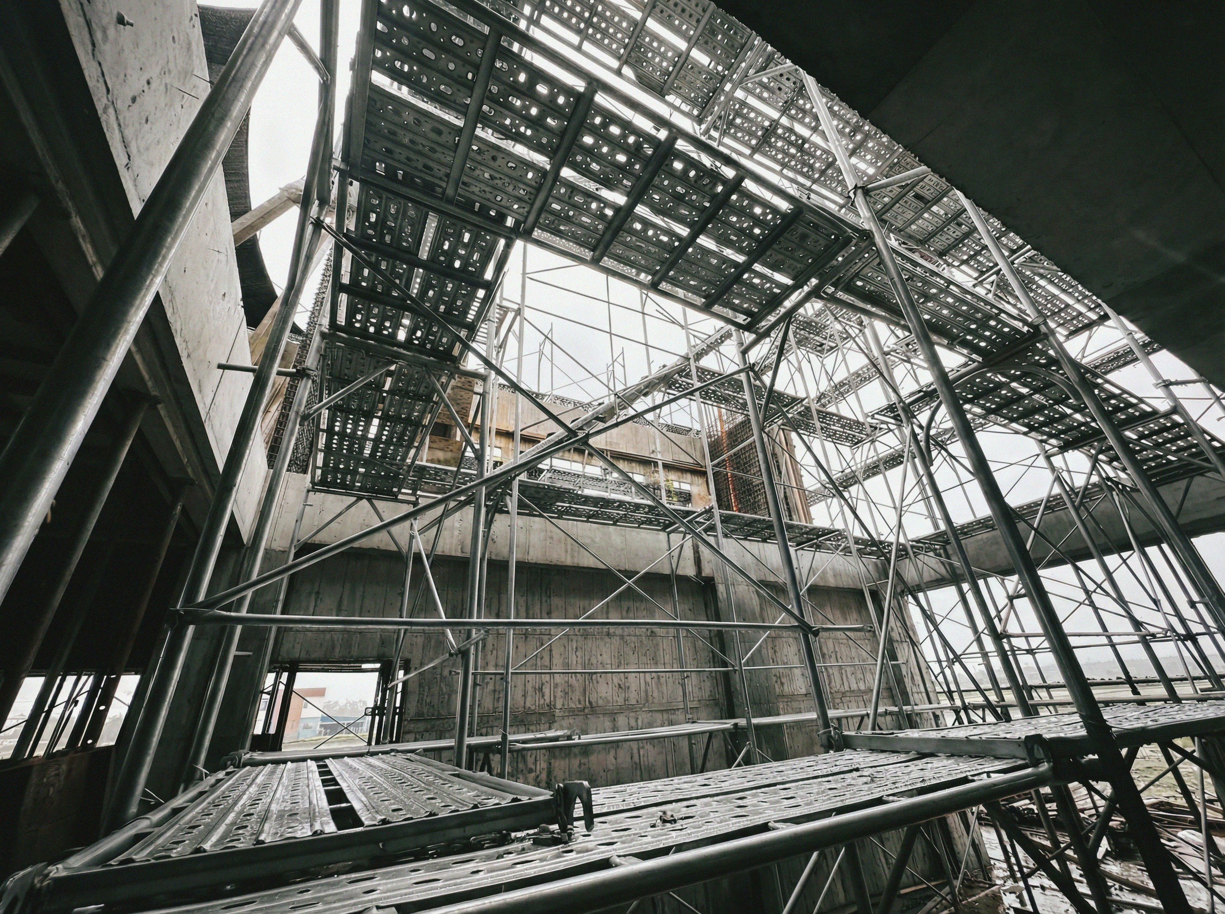 Interior structure during construction